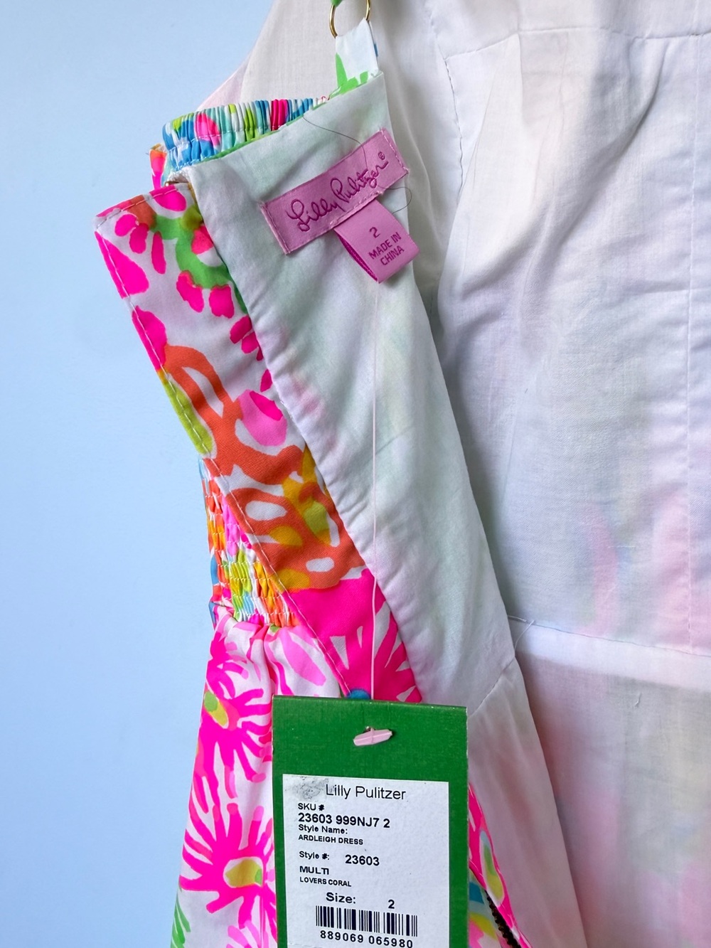 NWT Lilly Pulitzer Ardleigh Dress Lovers Coral Print Size 2 - Picture 3 of 6